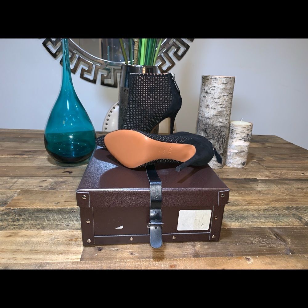 Alaia Laser Cut Suede Booties - Picture 6 of 8